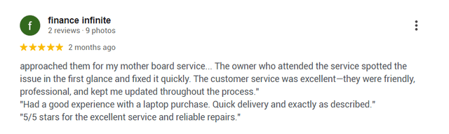 Customer review
